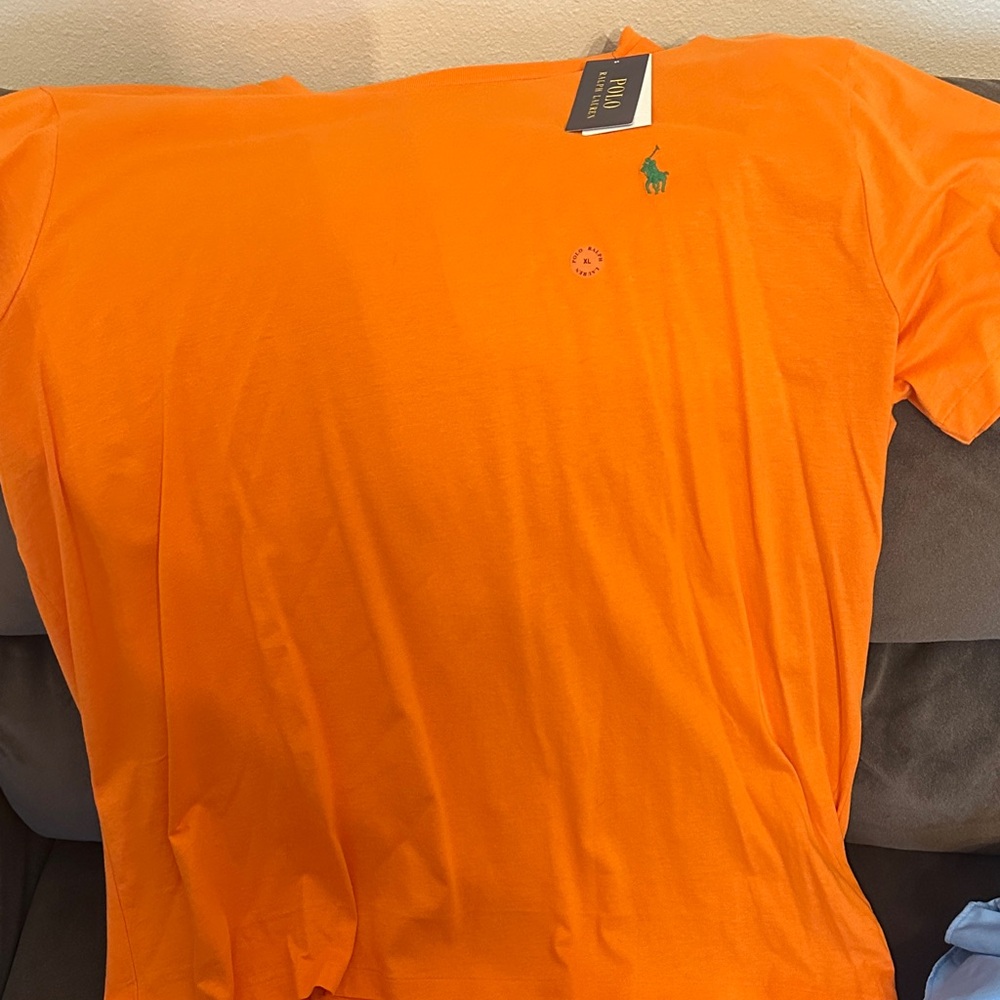 Polo by Ralph Lauren Men's Bright Orange Tee